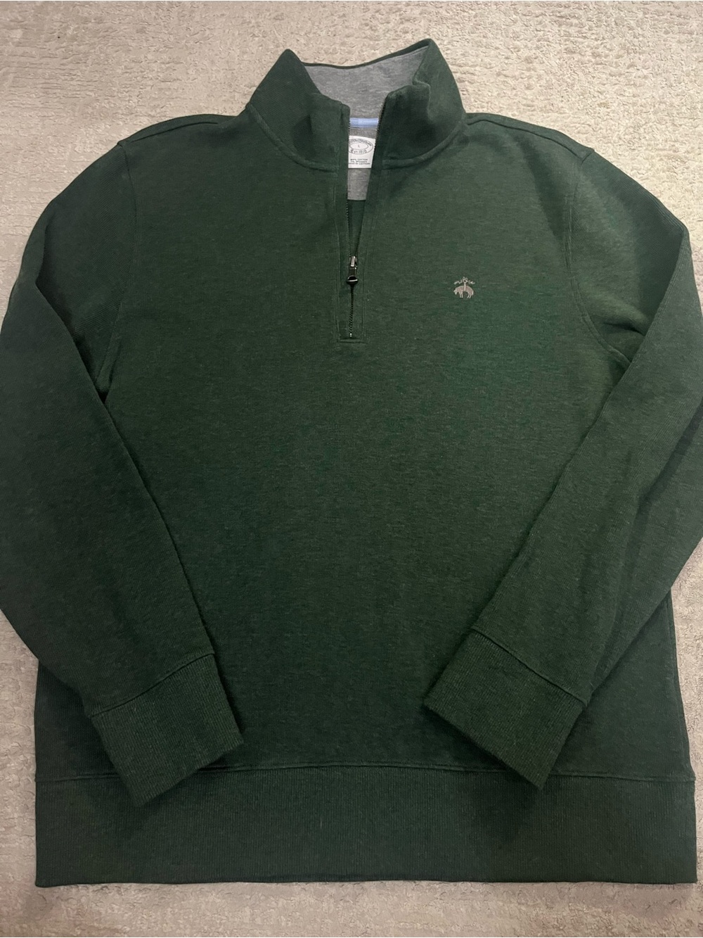 Brooks Brothers Cotton 1/4 Zip Sweater